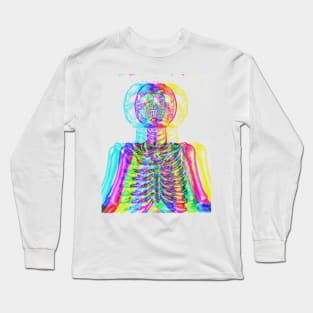 halloween skeleton in 3 primary colors. Long Sleeve T-Shirt